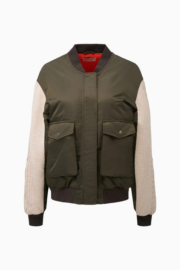 White Smoke Tilly Bomber Jacket Jacket