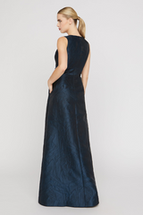 Light Gray Mariah | Jacquard Gown Formal Gown