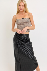 Lavender No Apologies Vegan Leather Midi Skirt Midi Skirt