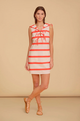 Tan Crew Dress in Beacon Stripe Mini Dress