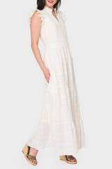 Lavender Flutter Sleeve Maxi Decked Out Day Dress Maxi Dress