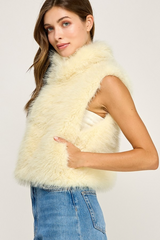 Light Gray Emerson Faux Fur Vest Vest