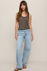 Gray Rowe Striped Scoop Tank Tank Top