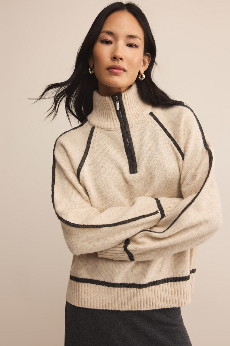 Gray Alps Half Zip Sweater Sweater