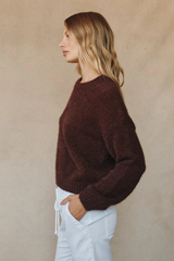 Rosy Brown Drop Shoulder Sweater Sweater