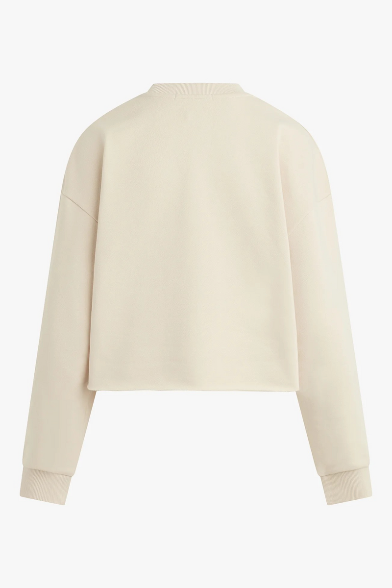 Beige The Cropped Collegiate Sweatshirt Sweatshirt