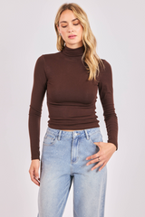 Light Gray Coralie Turtleneck Knit Top Top