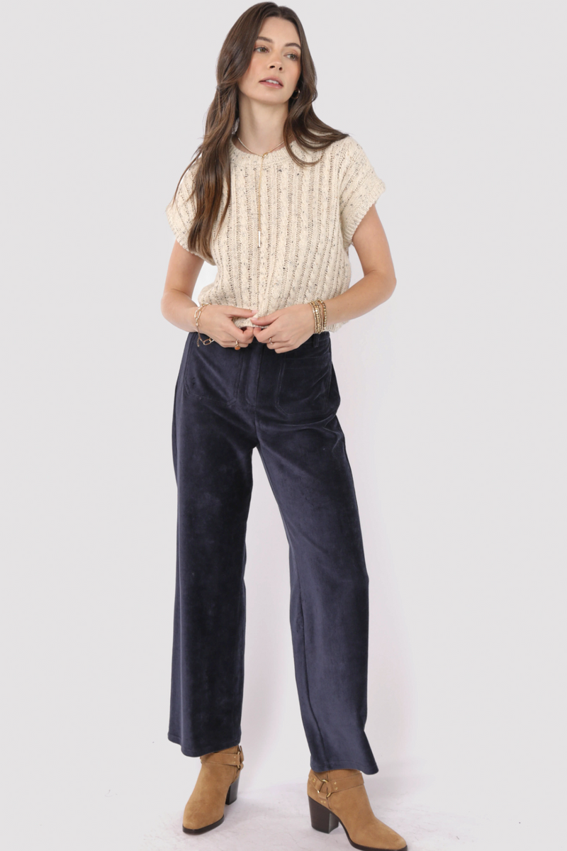 Light Gray Effortless Cable Knit Sweater Tank Tank