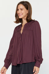 Antique White Julia Button Down Blouse Top