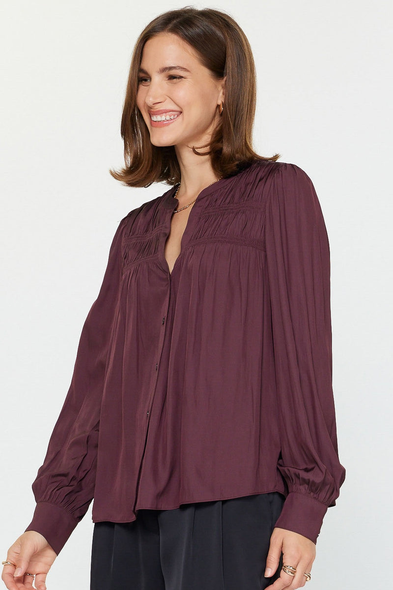 Antique White Julia Button Down Blouse Top