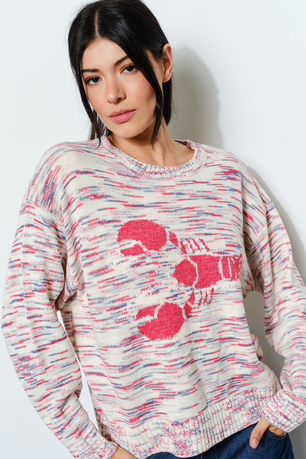 Light Gray Super Nova Lobster Sweater Sweater