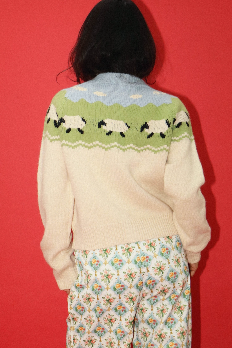 Firebrick The Baa-digan Cardigan Cardigan