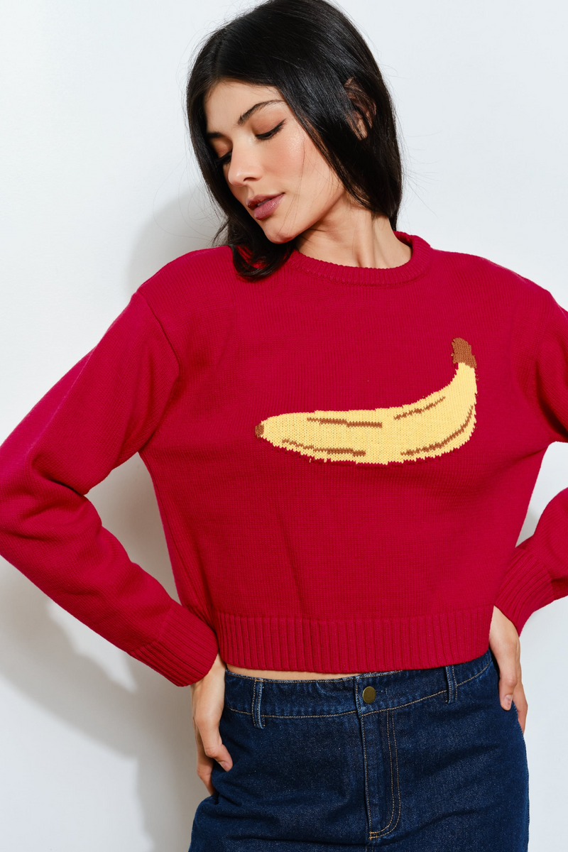 Light Gray Banana Sweater Sweater