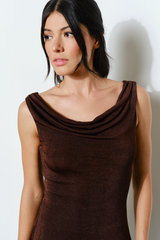 Black Wanda Slinky Knit Maxi Dress Maxi Dress