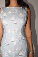Light Gray Sail Away Midi Dress Midi Dress