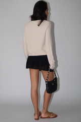 Dark Gray Golden Shell Cardigan Cardigan