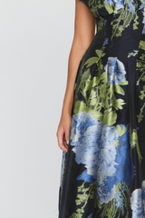 Dark Slate Gray Florene | Tea Length Dress Formal Dress