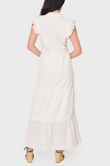 Lavender Flutter Sleeve Maxi Decked Out Day Dress Maxi Dress