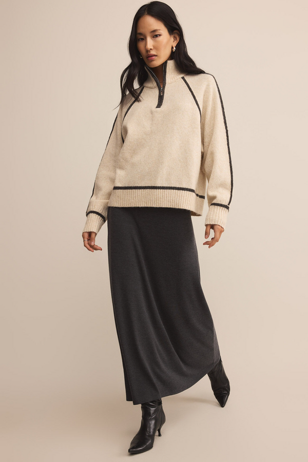 Gray Alps Half Zip Sweater Sweater