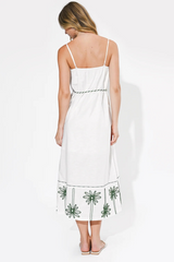 Lavender Sophia Palm Tree Embroidered Maxi Dress Maxi Dress