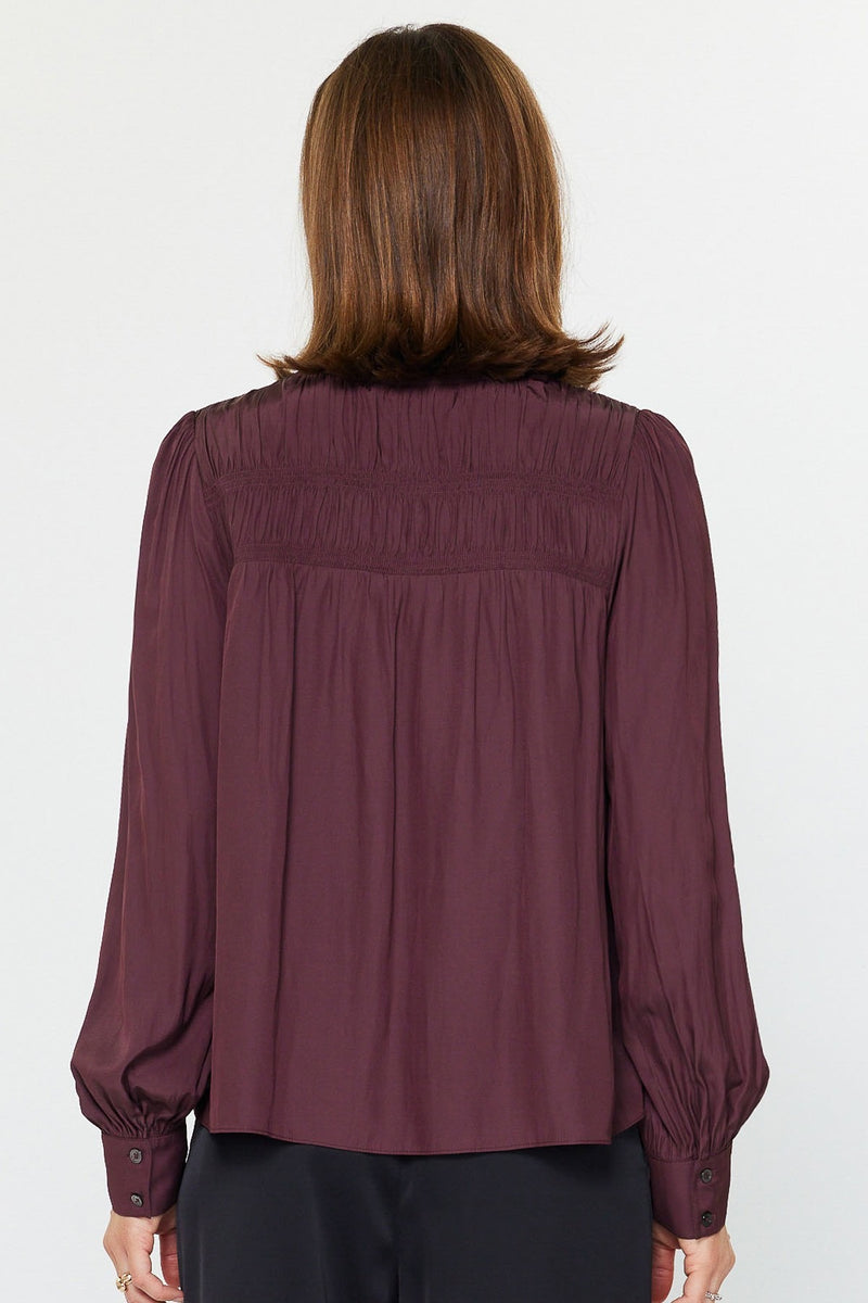 Dark Slate Gray Julia Button Down Blouse Top