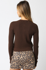 Beige Audie Button Down Sweater Sweater