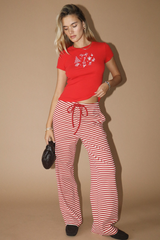 Rosy Brown Holly Jolly Icon Sketch Baby Tee Graphic Tee