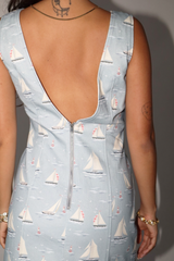 Light Gray Sail Away Midi Dress Midi Dress