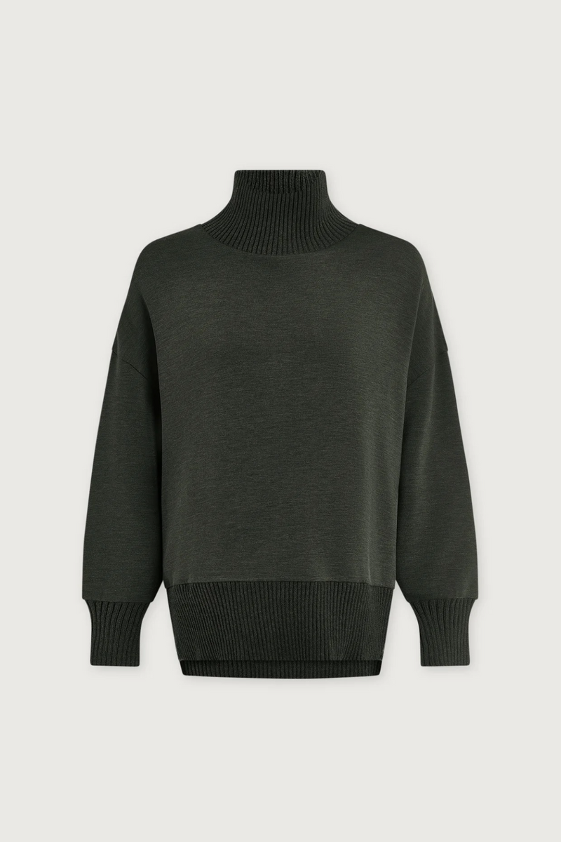 Beige Baker High Neck Sweat Sweatshirt