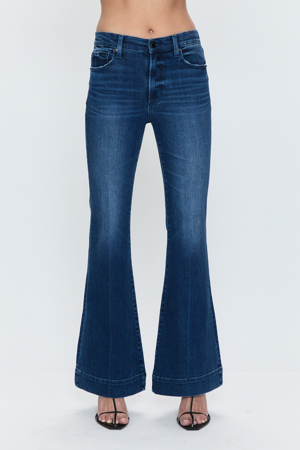 Dark Slate Gray Kinsley Mid Rise Ultra Flare | Modern Jeans