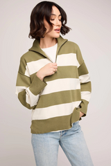 Light Gray Idris Striped Sweater Sweater