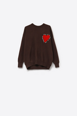 Dark Slate Gray Tender Love Knit Sweatshirt Sweatshirt