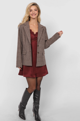 Light Gray Ambition Houndstooth Blazer Blazer