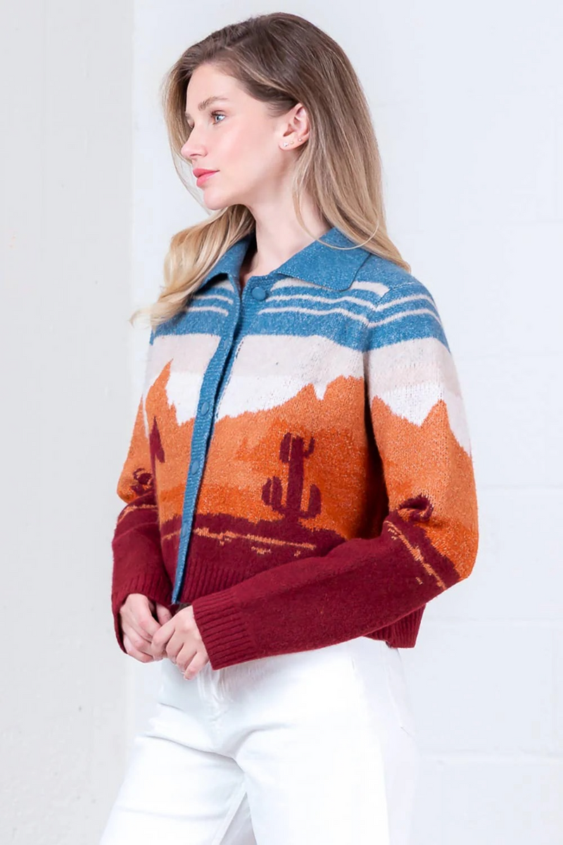 Lavender Dust & Dreams Western Cardigan Cardigan