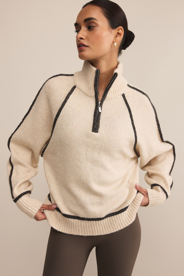 Gray Alps Half Zip Sweater Sweater