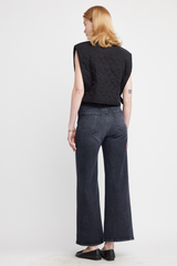 Dark Slate Gray Rey Quilted Vest Vest