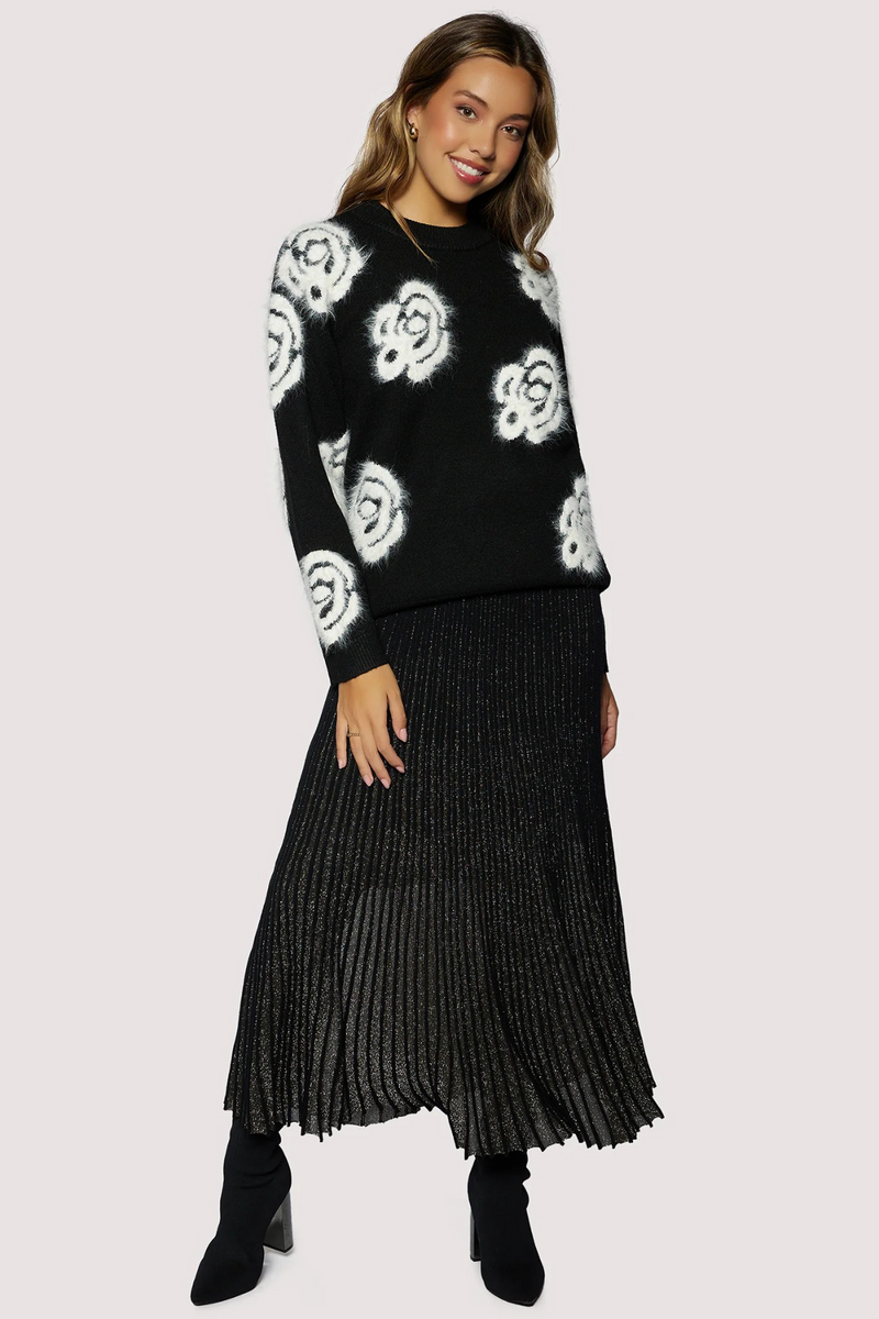 Black Treassures Of Light Skirt Maxi Skirt