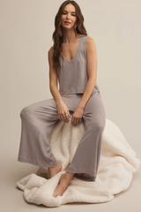 Gray Coastline Rib Pant Pant