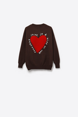 Black Tender Love Knit Sweatshirt Sweatshirt
