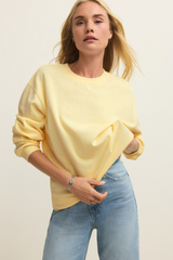 Antique White Classic Boyfriend Sweatshirt Sweater