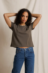 Light Gray Harley Boxy Crew Tee T Shirt