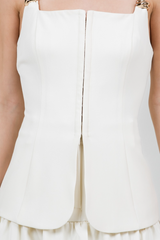 Beige Metal & Motives Corset Top Top