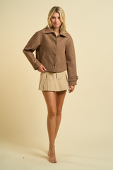 Wheat Big Game Houndstooth Cropped Jacket Jacket