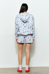 Light Gray Soloman Festive Sweat Short Short