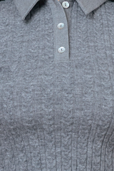 Light Slate Gray Alayna Knit Crop Top Top