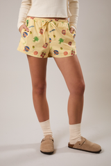 Light Gray Mediterranean Mood Pajama Short Pajama Shorts