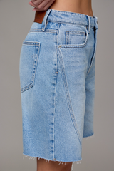 Light Slate Gray Alyx Baggy Shorts | Medium Wash Short