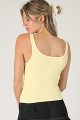 Wheat Selma Striped Tank Top Tank Top