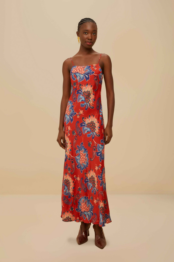 Tan Luang Red Maxi Dress Maxi Dress