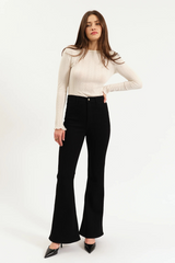 White Smoke Sunset High Rise Flare | After Party Pant